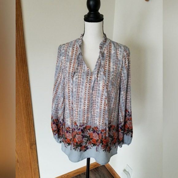 Promesa Tops - Promesa Floral Boho Ruffle Shirt